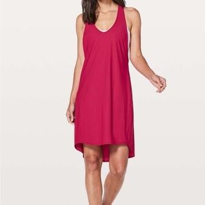 Lululemon Racerback Athletic Dress Pink Sleeveless Activewear Size Large
